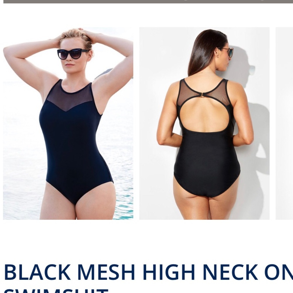 Brand new plus size mesh one piece swimsuit